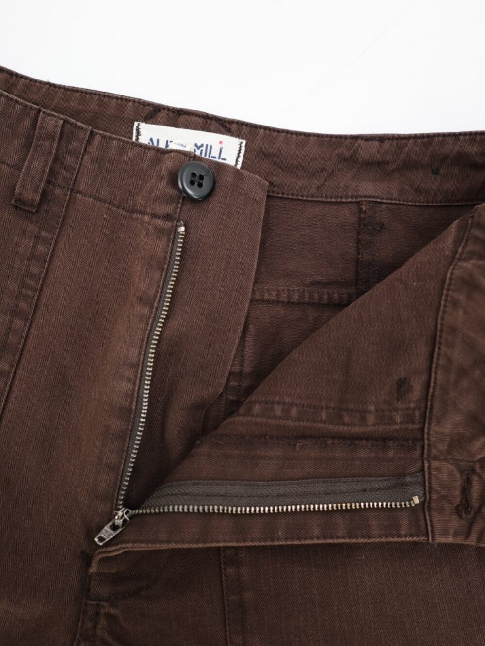 Alex Mill Pant Women 10 L28 herringbone Twill Tapered High Rise Utility Workwear - Picture 9 of 11
